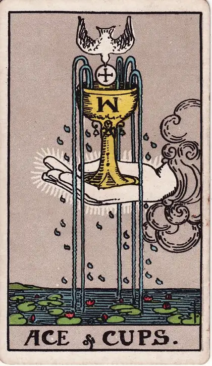 Ace of Cups in the Rider-Waite-Smith tarot deck