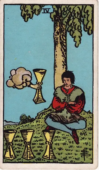 Four of Cups in the Rider-Waite-Smith tarot deck