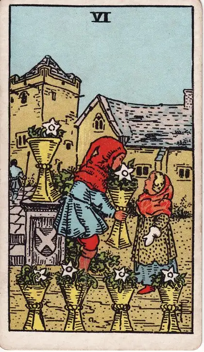 Six of Cups in the Rider-Waite-Smith tarot deck
