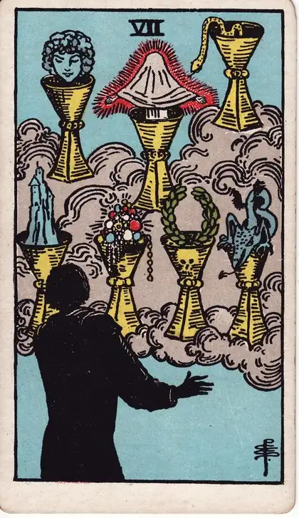 Seven of Cups in the Rider-Waite-Smith tarot deck
