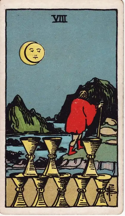 Eight of Cups in the Rider-Waite-Smith tarot deck