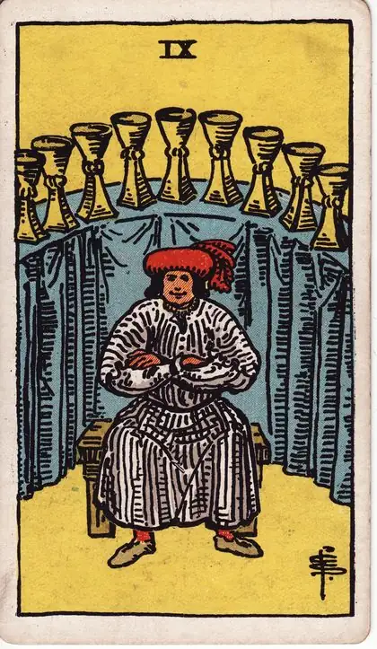 Nine of Cups in the Rider-Waite-Smith tarot deck
