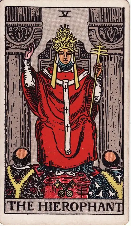 The Hierophant in the Rider-Waite-Smith tarot deck
