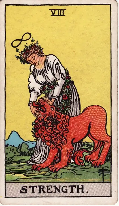 Strength in the Rider-Waite-Smith tarot deck