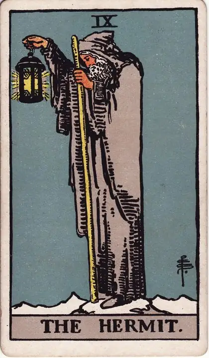 The Hermit in the Rider-Waite-Smith tarot deck