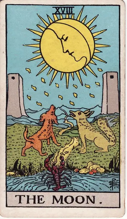 The Moon in the Rider-Waite-Smith tarot deck