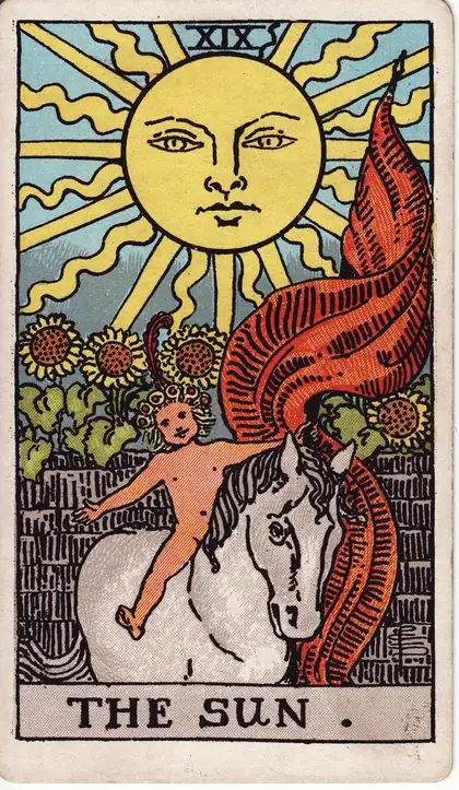 The Sun in the Rider-Waite-Smith tarot deck