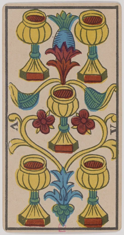 Five of Cups in the Tarot de Marseille