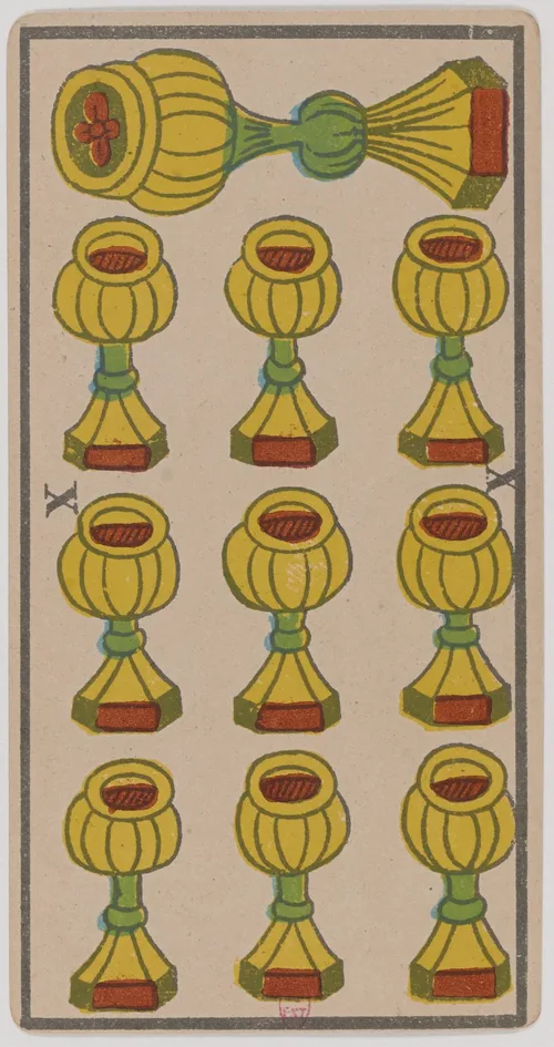 Ten of Cups in the Tarot de Marseille