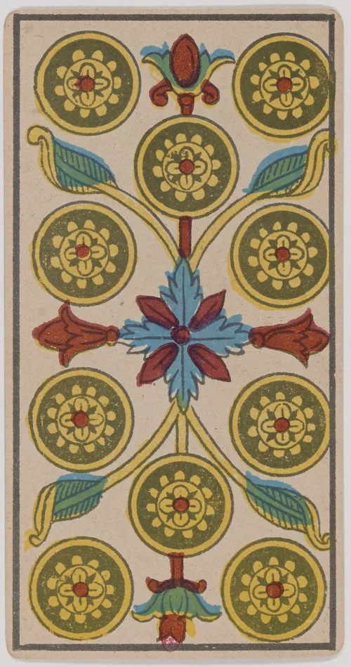 Ten of Pentacles in the Tarot de Marseille