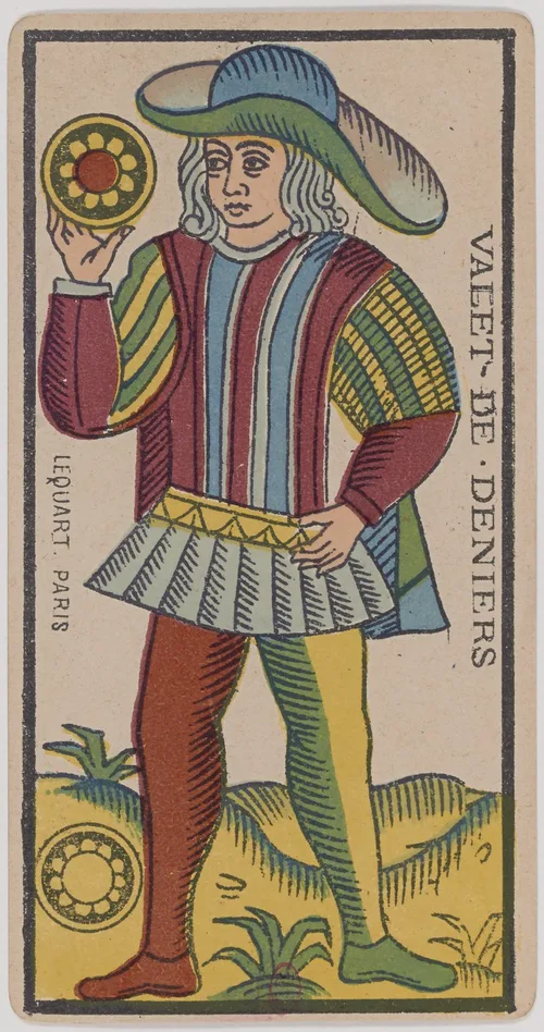 Page of Pentacles in the Tarot de Marseille