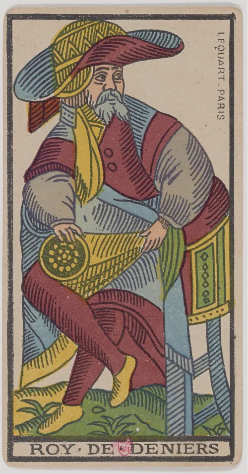 King of Pentacles in the Tarot de Marseille