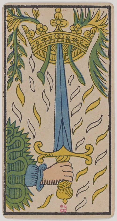 Ace of Swords in the Tarot de Marseille