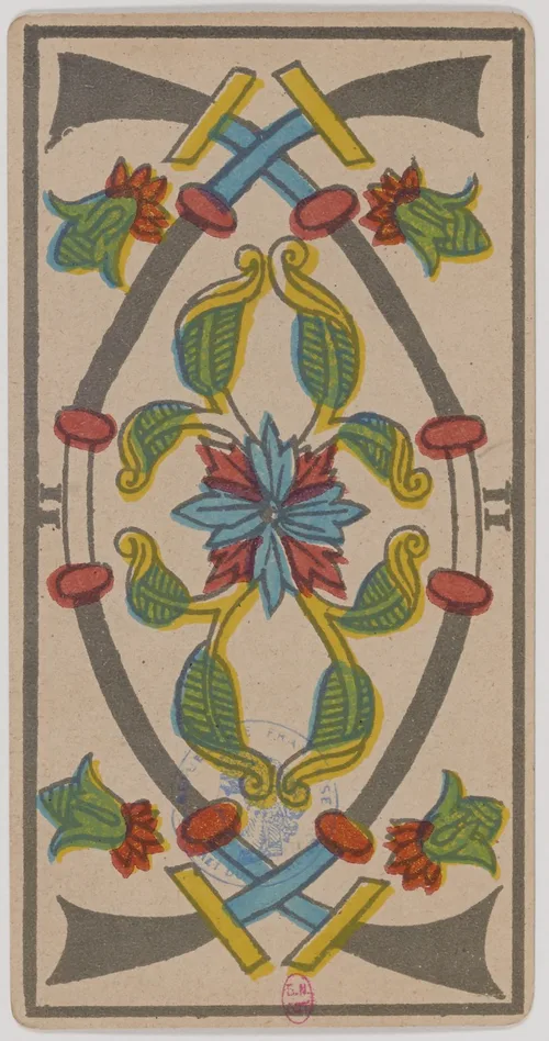 Two of Swords in the Tarot de Marseille