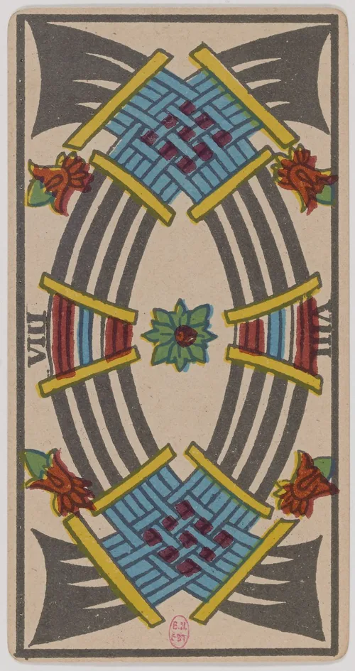 Eight of Swords in the Tarot de Marseille