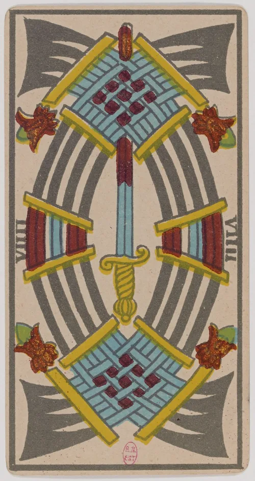 Nine of Swords in the Tarot de Marseille