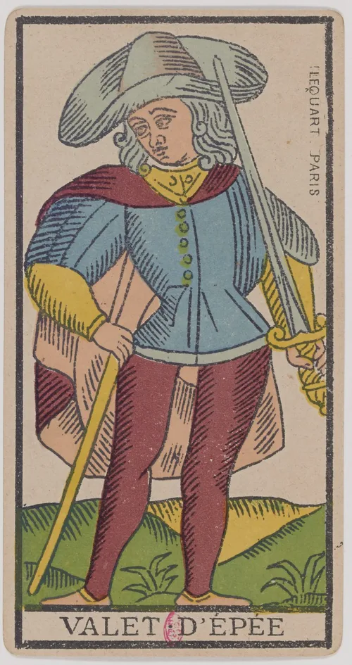 Page of Swords in the Tarot de Marseille