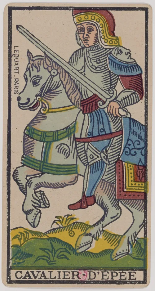 Knight of Swords in the Tarot de Marseille