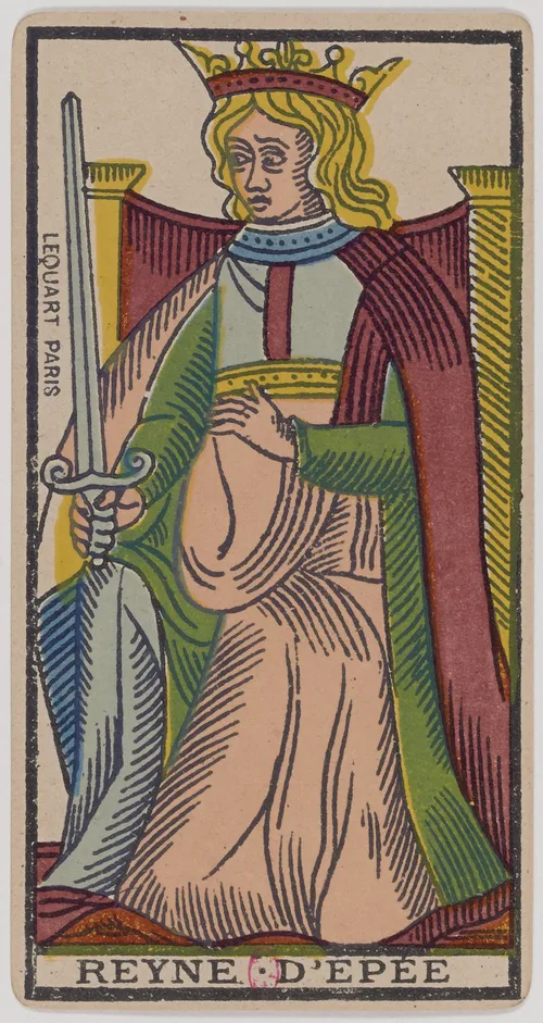 Queen of Swords in the Tarot de Marseille