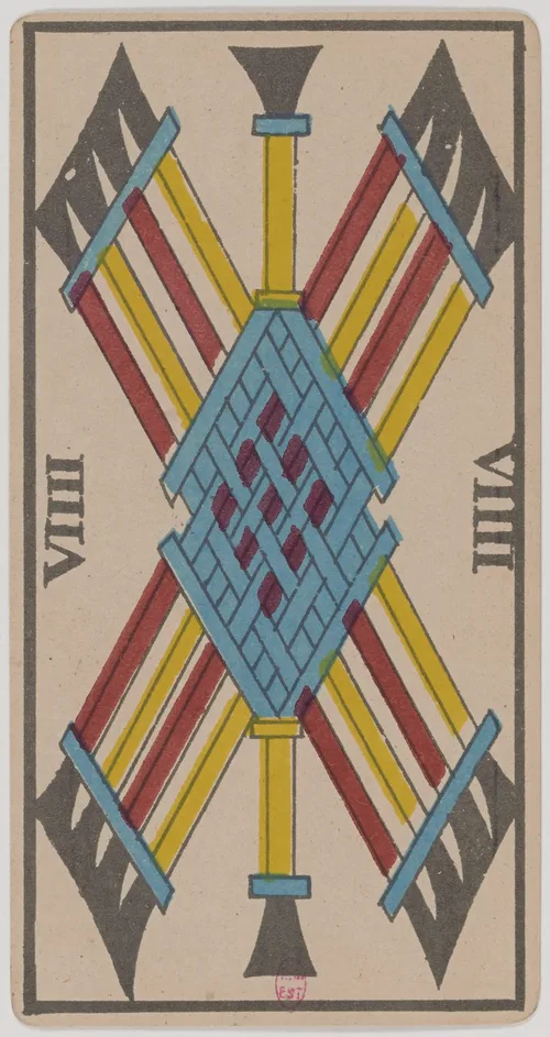 Nine of Wands in the Tarot de Marseille