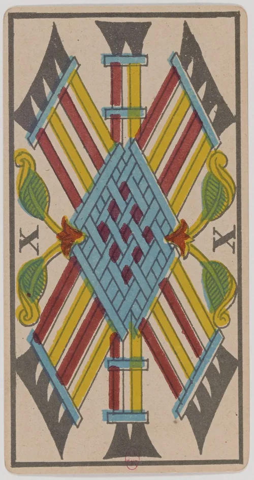 Ten of Wands in the Tarot de Marseille