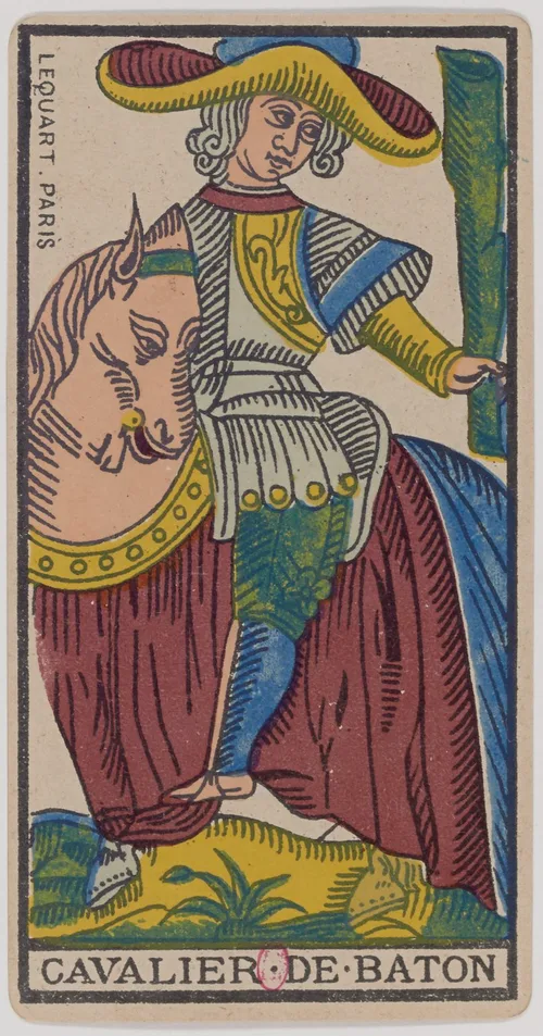 Knight of Wands in the Tarot de Marseille