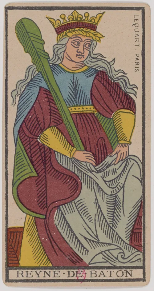 Queen of Wands in the Tarot de Marseille