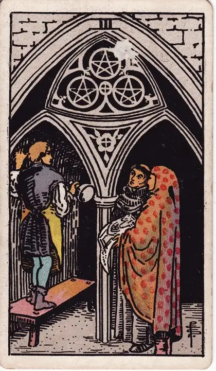 Three of Pentacles in the Rider-Waite-Smith tarot deck