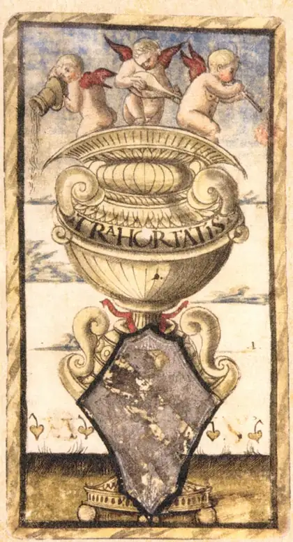 Ace of Cups in the Sola Busca tarot deck