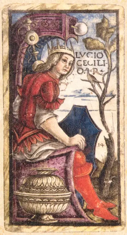 King of Cups in the Sola Busca tarot deck