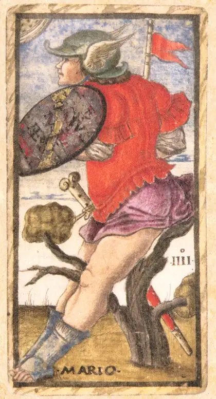 The Emperor in the Sola Busca tarot deck