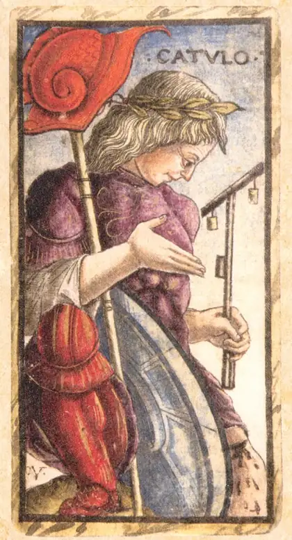 The Hierophant in the Sola Busca tarot deck
