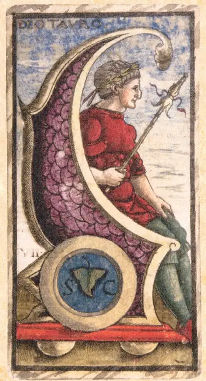 The Chariot in the Sola Busca tarot deck