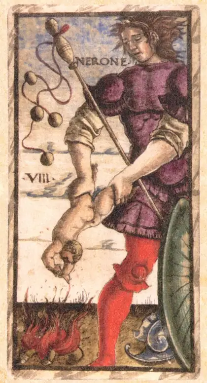 Strength in the Sola Busca tarot deck