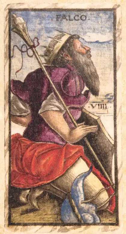 The Hermit in the Sola Busca tarot deck