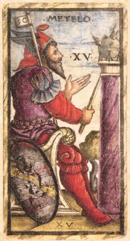 The Devil in the Sola Busca tarot deck