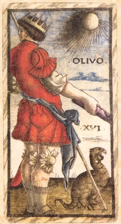 The Tower in the Sola Busca tarot deck