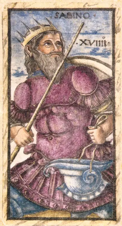 The Sun in the Sola Busca tarot deck