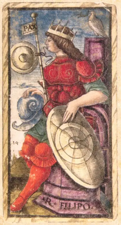 King of Pentacles in the Sola Busca tarot deck