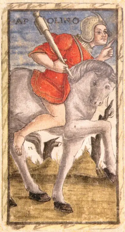 Knight of Wands in the Sola Busca tarot deck