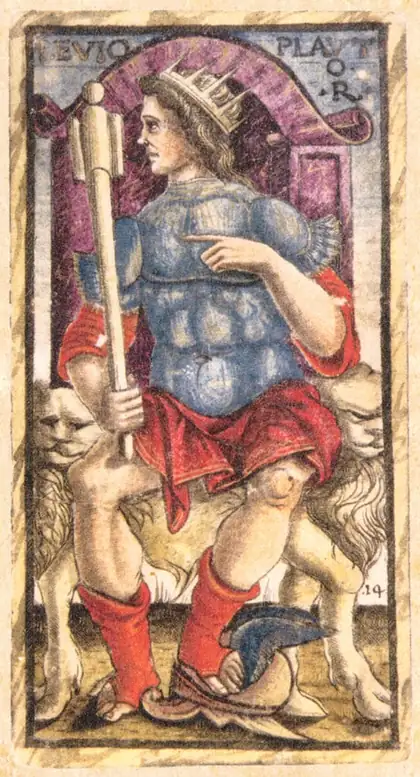 King of Wands in the Sola Busca tarot deck