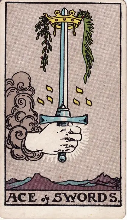 Ace of Swords in the Rider-Waite-Smith tarot deck
