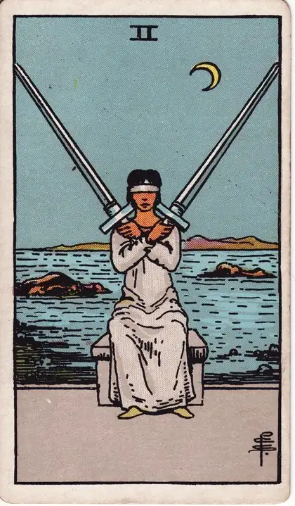 Two of Swords in the Rider-Waite-Smith tarot deck