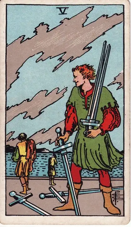 Five of Swords in the Rider-Waite-Smith tarot deck