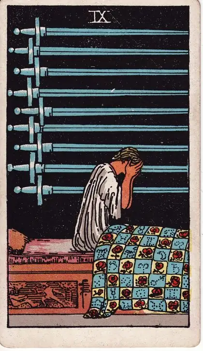 Nine of Swords in the Rider-Waite-Smith tarot deck