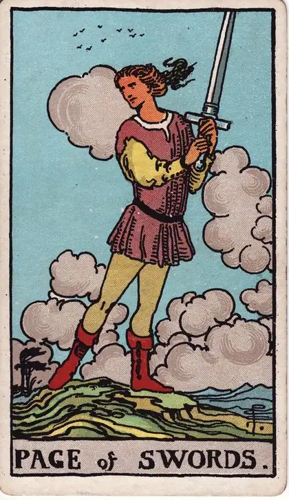 Page of Swords in the Rider-Waite-Smith tarot deck