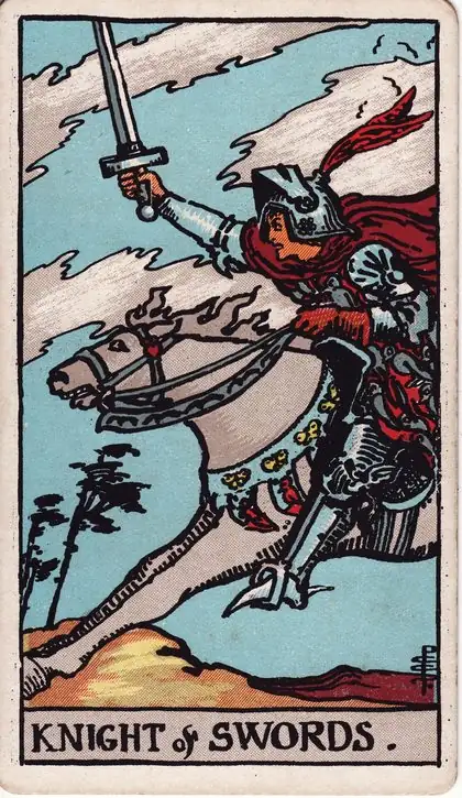 Knight of Swords in the Rider-Waite-Smith tarot deck